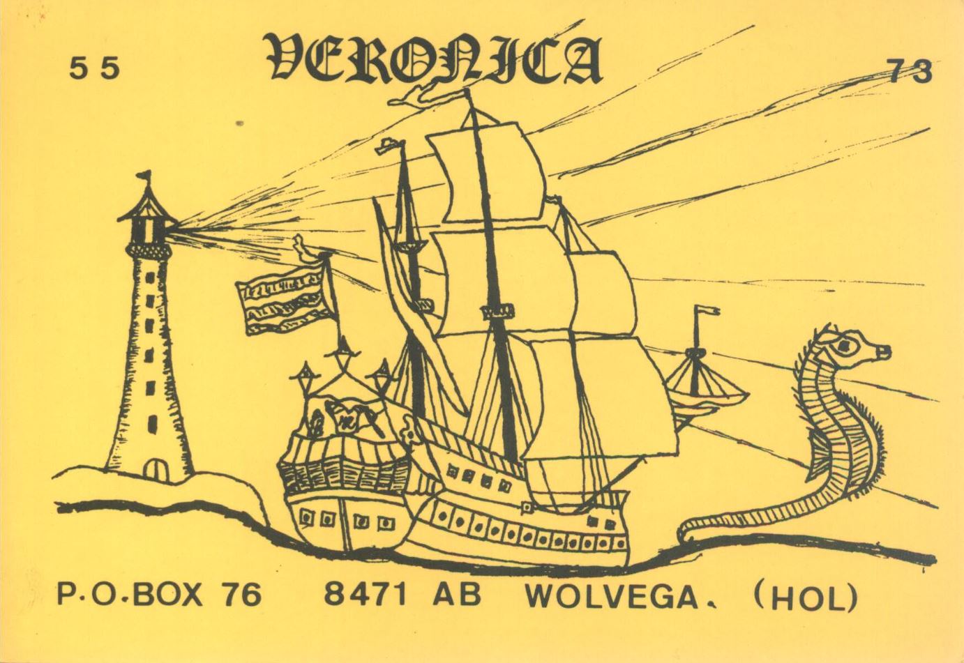 Veronica (1e QSL kaart)